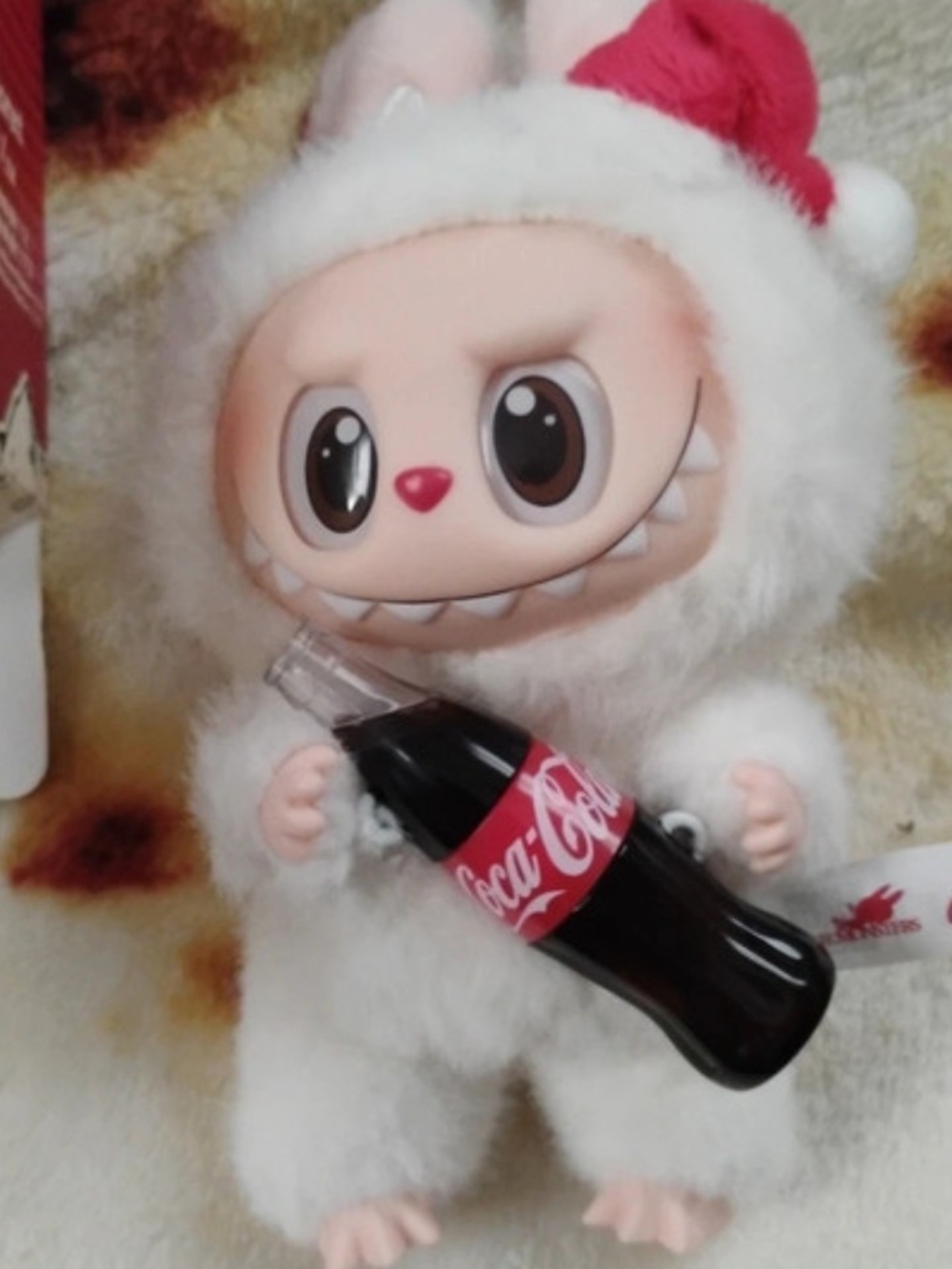 Discontinued Cola La Bu Bu - Monster Buddy with Red Hat and Toy Bottle